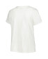 Women's White Notre Dame Fighting Irish Plus Size Arch Over Logo Scoop Neck T-shirt