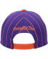 Фото #4 товара Men's Purple, Orange Phoenix Suns Hardwood Classics Pinstripe Snapback Hat