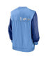 ფოტო #4 პროდუქტის Men's White, Light Blue Los Angeles Dodgers Rewind Warmup V-Neck Pullover Jacket