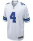 Фото #2 товара Men's Dak Prescott White Dallas Cowboys Game Team Jersey