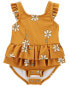 Baby Floral 1-Piece Swimsuit 12M