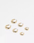 Фото #1 товара ALDO Rothorn multipack of chubby hoop earrings in gold