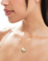 Фото #4 товара Orelia gold plated domed shell threadthru necklace in pale gold