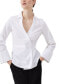 Фото #4 товара Women's Isabelle Poplin Asymmetric Shirt