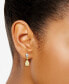 ფოტო #2 პროდუქტის Opal (3/8 ct. t.w.) & Diamond Accent Drop Earrings in 14k Gold