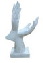 Skulptur 2 Hände Weiß Marmoroptik