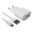 Фото #1 товара Зарядное для розетки + Кабель для быстрой зарядки Lightning FMI Contact Apple-compatible 2.1A Белый