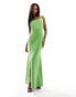 Фото #2 товара True Violet corset maxi dress with thigh split in green