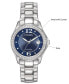 ფოტო #2 პროდუქტის Women's Eco-Drive Crystal-Accented Stainless Steel Bracelet Watch 29mm FE1140-86L
