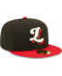 Men's Black Lansing Lugnuts Authentic Collection Team 59FIFTY Fitted Hat