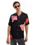 Фото #1 товара AllSaints Roze short sleeve shirt in black floral