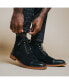 Men's Troy Handcrafted Leather and Suede Dress Boots