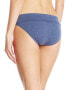 Фото #2 товара Splendid Womens Solid Blue Hipster Waist Banded Summer Bikini Bottom Size L