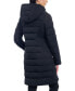 ფოტო #2 პროდუქტის Women's Hooded Faux-Leather-Trim Puffer Coat