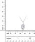 Cubic Zirconia Leaf 18" Pendant Necklace in Sterling Silver