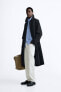 Textured twill trench coat