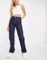 Pull&Bear high waist straight leg co-ord jeans in blue