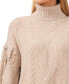 Фото #3 товара Women's Cable-Knit Turtleneck Sweater
