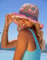 Фото #1 товара South Beach x Misha Grimes patchwork crochet bucket hat in pastel