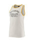 Фото #3 товара Women's White and Gold Pittsburgh Steelers Throwback Pop Binding Scoop Neck Tank Top