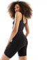 Vero Moda scoop neck seamless body suit in black