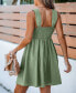 ფოტო #2 პროდუქტის Women's Green Sleeveless Sweetheart Mini Beach Dress