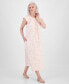 Фото #1 товара Women's Cotton Smocked-Neck Nightgown, Created for Macy's