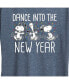Air Waves Trendy Plus Size Peanuts New Year Graphic T-shirt