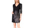 Фото #1 товара Michael Kors Belted Wrap Dress Black S