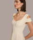 ფოტო #3 პროდუქტის Women's Cold-Shoulder Fit & Flare Dress