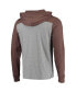 Фото #2 товара Men's Heathered Gray, Brown Cleveland Browns Franklin Wooster Long Sleeve Hoodie T-shirt