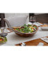Фото #5 товара Nambe Braid 20" 3 piece Wood Salad Bowl with Servers