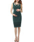 ფოტო #1 პროდუქტის Maternity Crisscrossed Neck Midi Dress