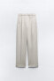 Straight-cut mid rise trousers
