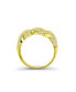 Cubic Zirconia Fashion in Sterling Silver and 14K Gold Over Sterling Silver Twisted Ring