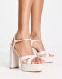 Фото #6 товара Simmi London Wide Fit Lemonade platform heeled sandals in bone