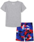 ფოტო #2 პროდუქტის Toddler & Little Boys UA Freedom Flag Camo Graphic T-Shirt & Shorts, 2 Piece Set