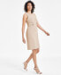 ფოტო #3 პროდუქტის Women's Tab-Waist Sheath Dress