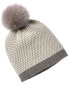 Фото #1 товара Головной убор Phenix шапка кэшмир двухцветная для женщин серого цвета
