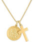 ფოტო #2 პროდუქტის St. Christopher & Cross 24" Pendant Necklace in 14k Gold-Plated Sterling Silver, Created for Macy's