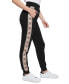 ფოტო #3 პროდუქტის Women's Britney High Rise Logo Stripe Jogger Pants
