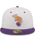 ფოტო #2 პროდუქტის Men's White, Purple Oakland Athletics 30Th Season Grape Lolli 59Fifty Fitted Hat