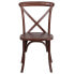 Фото #3 товара Hercules Series Stackable Mahogany Wood Cross Back Chair