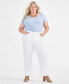 Фото #1 товара Plus Size High-Rise Straight-Leg Jeans, Created for Macy's