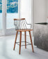 Фото #6 товара Micah Walnut and Metal Modern Counter Height Bar Stool