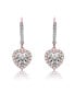 ფოტო #1 პროდუქტის Sterling Silver Cubic Zirconia Heart Pear Drop Dangle Earrings