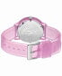 ფოტო #3 პროდუქტის Women's L.12.12 Quartz Pink Semi-Transparent Silicone Strap Watch 36mm