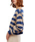 ფოტო #3 პროდუქტის Women's Into The Blue Striped Sweater