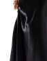 & Other Stories satin maxi skirt in black