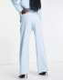 Фото #8 товара ASOS DESIGN Hourglass jersey slouchy wide leg trouser in pale blue